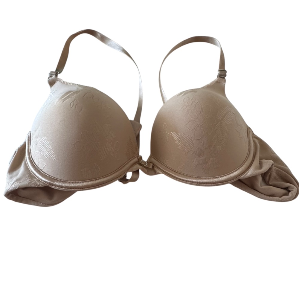 Lily of France Vintage Beige Nude Add a Cup Size Convertible Bra 36A
